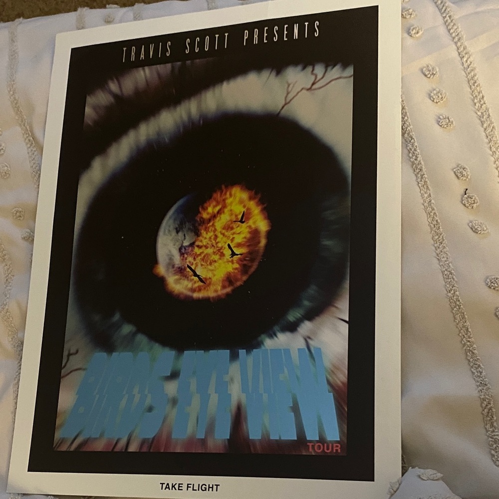 Travis Scott 'Birds Eye View' Tour Poster - Black and Blue